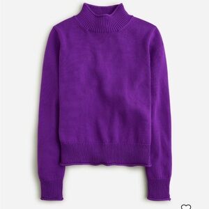 J Crew New Heritage Rollneck Sweater in Dark Iris